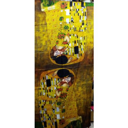 Nagyméretű festményes sál, kendő, stóla, Klimt - A Csók - 180*75 cm - ÚJ