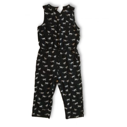 140-es fekete leopárdos playsuit