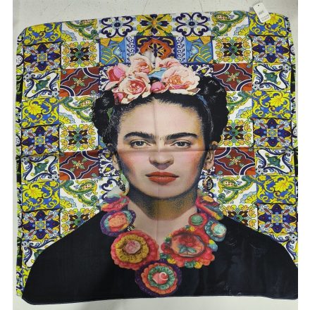 70x70 cm-es mexikói csempemintás festményes selyem sál, kendő - Frida Kahlo - ÚJ