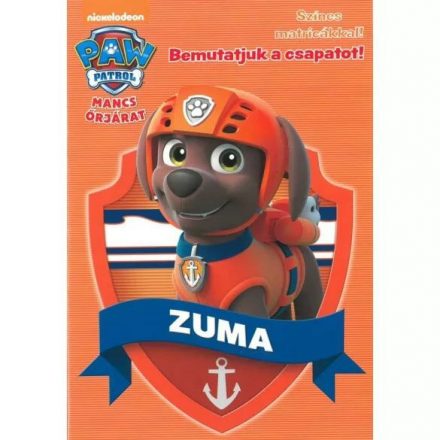 Zuma - Mancs őrjárat - Paw Patrol - foglalkoztató matricákkal - ÚJ