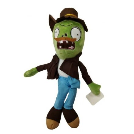 Bajszos, barna-kék ruhás zombi plüss figura - Plants vs. Zombies - ÚJ