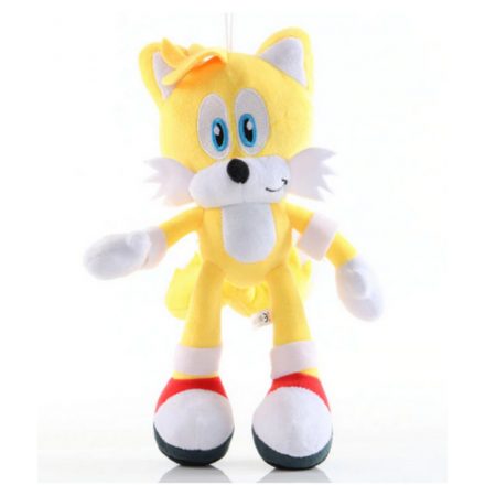 28 cm-es sárga plüss figura - Sonic - ÚJ