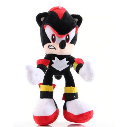 28 cm-es fekete plüss figura - Sonic - ÚJ