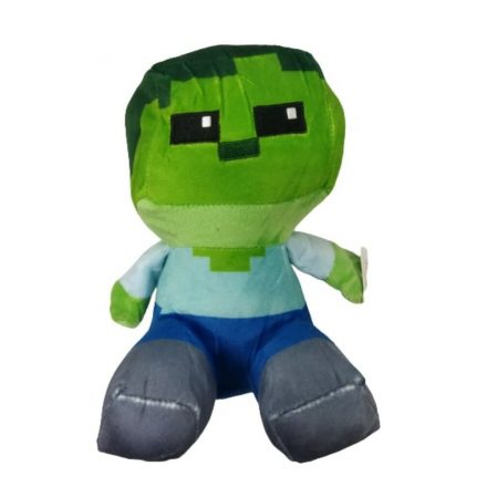 23 cm-es kék ruhás plüss figura - Minecraft - ÚJ