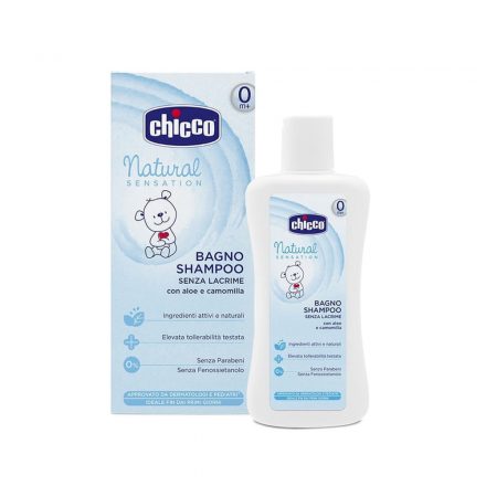 Fürdető & sampon 200 ml - fizio pH Natural Sensation Aloe vera és kamilla kivonattal, könnymentes - Chicco