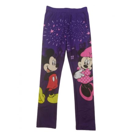 128-as lila mesefigurás leggings - Minnie Egér - ÚJ