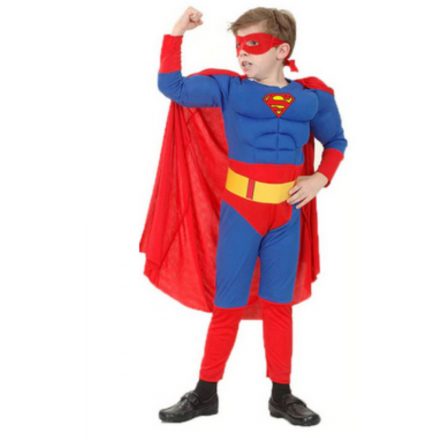 5-7 évesre izmosított jelmez - Superman - ÚJ