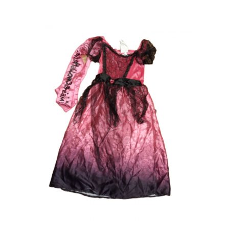 8-10 évesre rózsaszín-fekete halloween jelmezruha
