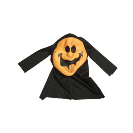 Narancssárga-fekete vicces halloween gumi maszk