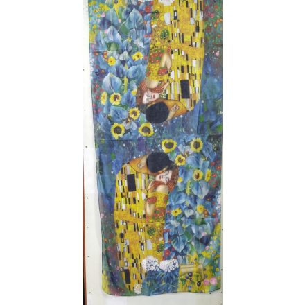 Nagyméretű festményes selyem sál, kendő, stóla - Klimt: Anya és gyermeke - 180*75 cm - ÚJ