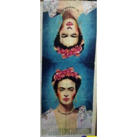 Nagyméretű kétoldalú festményes sál, kendő, stóla - Frida Kahlo, a festőnő - ÚJ