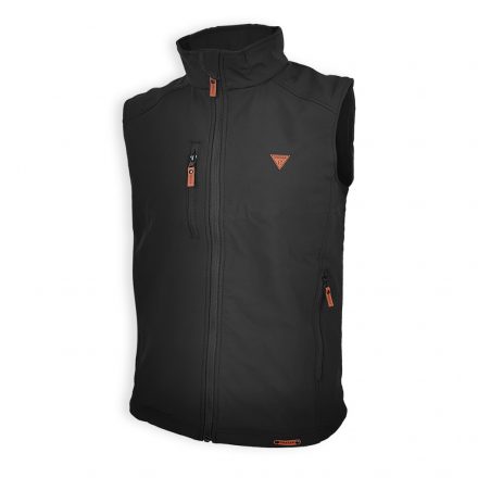 Dressa Softshell vízálló férfi mellény polár béléssel - fekete