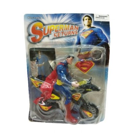 Motoros figura, akciófigura kulcstartóval - Superman - ÚJ