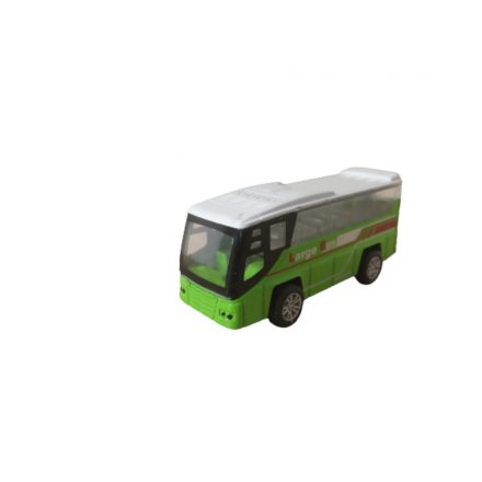 Zöld fém school-bus, iskolabusz, 10 cm-es - ÚJ