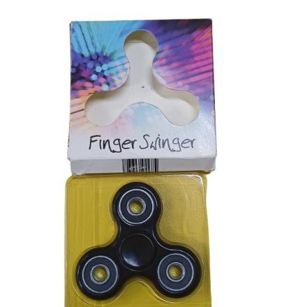 Fekete fidget spinner, pörgettyű - ÚJ