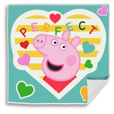 Peppa malac Perfect Mágikus Kéztörlő arctörlő, törölköző 30x30cm - ÚJ