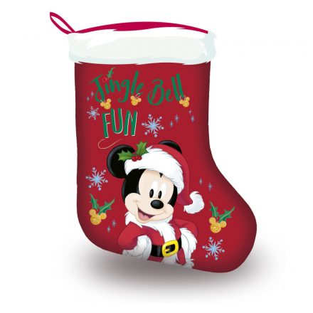 Disney Mickey Jingle Bell karácsonyi kandalló zokni, csizma 42 cm - ÚJ