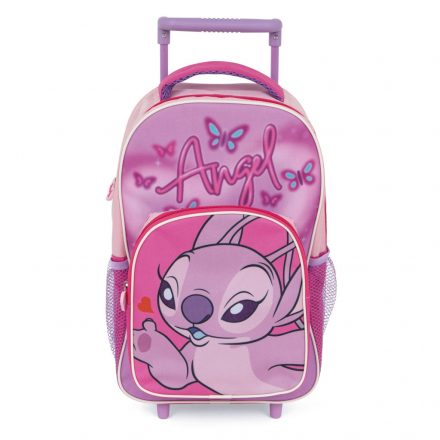 Disney Lilo és Stitch, A csillagkutya Pink Angel gurulós ovis hátizsák, táska 36 cm - ÚJ