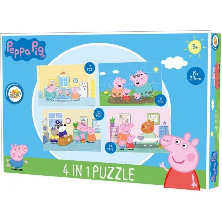 Peppa malac puzzle 4 az 1-ben