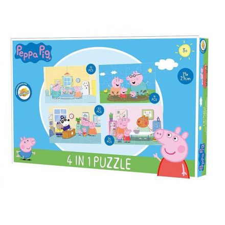 Peppa malac Home puzzle 4 az 1-ben - ÚJ