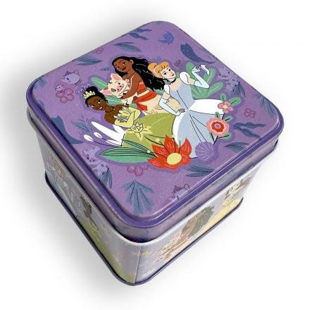 Disney Hercegnők Purple mini fém doboz 7,5 cm - ÚJ