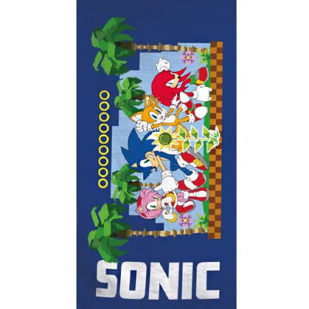 Sonic a sündisznó fürdőlepedő, strand törölköző 70x140cm (Fast Dry) - ÚJ