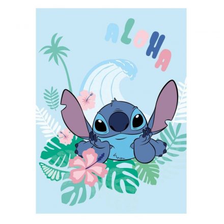 Disney Lilo és Stitch, A csillagkutya Aloha coral fleece takaró 100x150cm - ÚJ