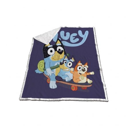 Bluey Skateboard sherpa takaró 120x150cm - ÚJ