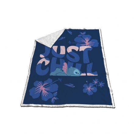 Disney Lilo és Stitch, A csillagkutya Blue Chill sherpa takaró 130x170cm - ÚJ