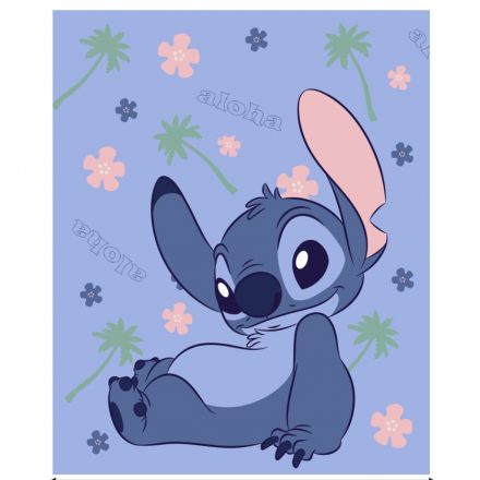 Disney Lilo és Stitch, A csillagkutya Aloha flanel takaró 130x160cm - ÚJ