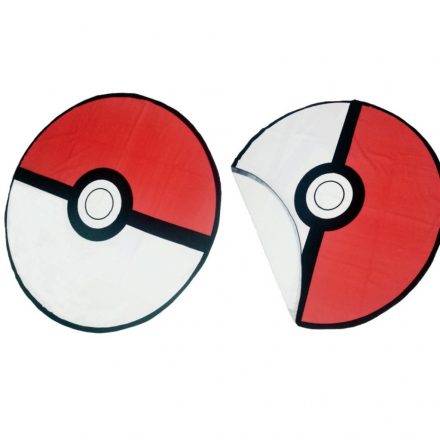 Pokémon Pokeball forma fürdőlepedő, strand törölköző 130 cm (Fast Dry) - ÚJ