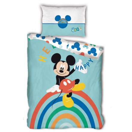 Disney Mickey Happy ágyneműhuzat 140×200cm, 63×63 cm microfibre - ÚJ