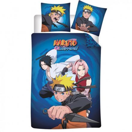 Naruto Team 7's Power ágyneműhuzat 140×200cm, 65×65 cm - ÚJ