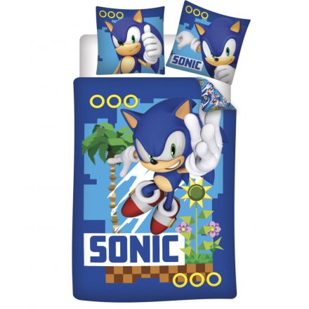 Sonic, a sündisznó Coin Chase ágyneműhuzat 140×200cm, 70×90 cm - ÚJ