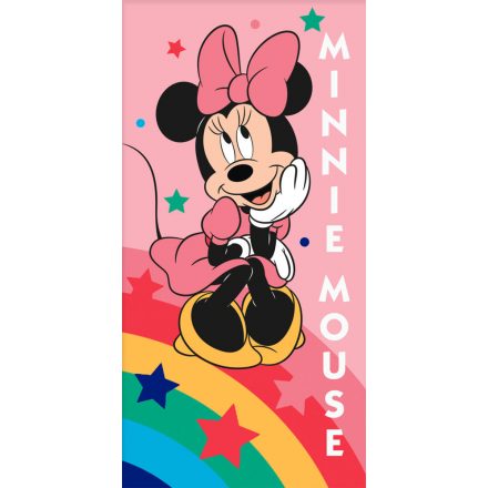 Disney Minnie Rainbow Star fürdőlepedő, strand törölköző 70x140 cm - ÚJ