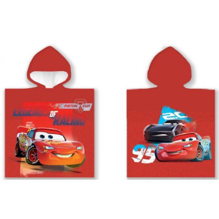 Disney Verdák Racing strand törölköző poncsó 50x100cm - ÚJ