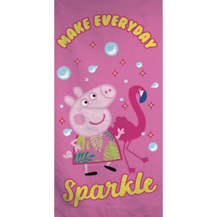 Peppa malac Sparkle fürdőlepedő, strand törölköző 70x140cm - ÚJ