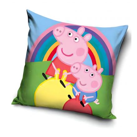 Peppa malac Rainbow párnahuzat 40x40 cm - ÚJ