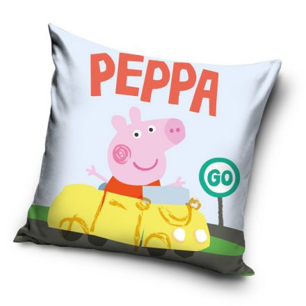 Peppa malac Yellow Car párnahuzat 40x40 cm - ÚJ