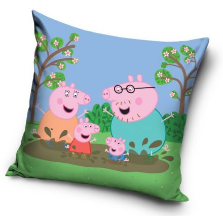 Peppa malac Mud párnahuzat 40x40 cm Velúr - ÚJ