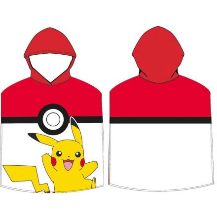 Pokémon Pokeball strand törölköző poncsó 50x115 cm - ÚJ