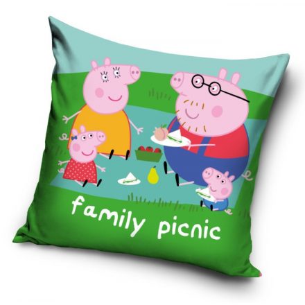 Peppa malac Picnic párnahuzat 40x40 cm Velúr - ÚJ