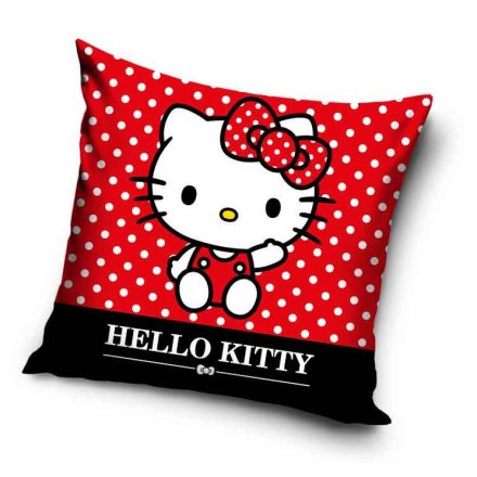 Hello Kitty Red párnahuzat 40x40 cm Velúr - ÚJ