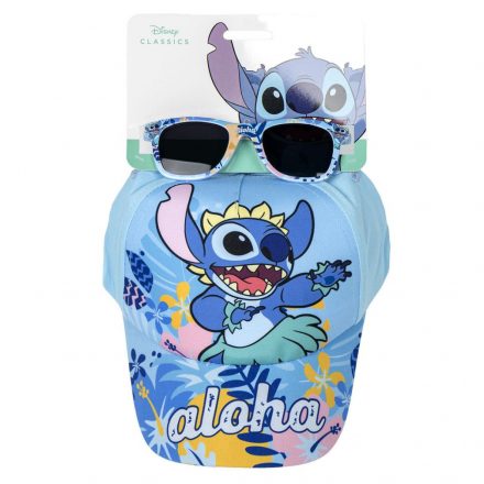 Disney Lilo és Stitch, A csillagkutya Aloha napszemüveg és baseball sapka szett