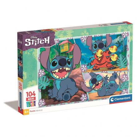 Disney Lilo és Stitch, A csillagkutya Plasma Blaster 104 db-os maxi puzzle Clementoni - ÚJ