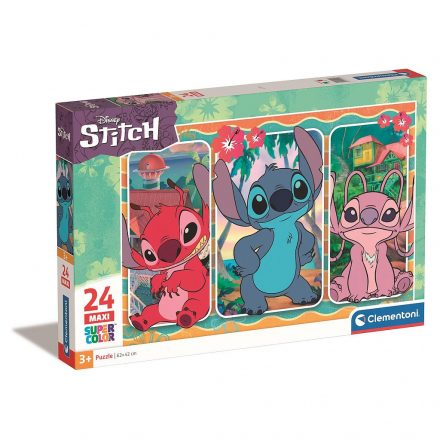 Disney Lilo és Stitch, A csillagkutya Evile 24 db-os maxi puzzle Clementoni - ÚJ