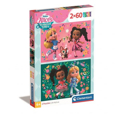 Disney Alice Csodaország cukrászdája Flowers 2x60 db-os puzzle Clementoni