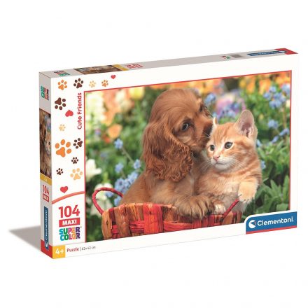 Állatos Cute Friends 104 db-os maxi puzzle Clementoni - ÚJ