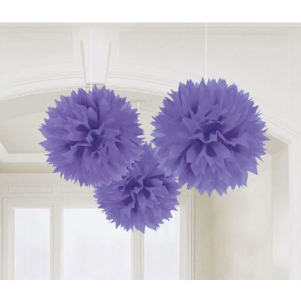 Lila New Purple függő pom pom dekoráció 3 db-os - ÚJ