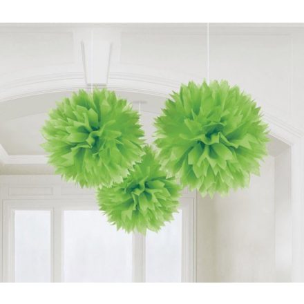 Zöld Kiwi Green függő pom pom dekoráció 3 db-os - ÚJ